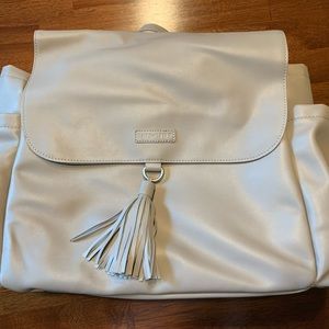 Skip Hop Greenwich Simply Chic Convertible Faux Leather Taupe Diaper Bag